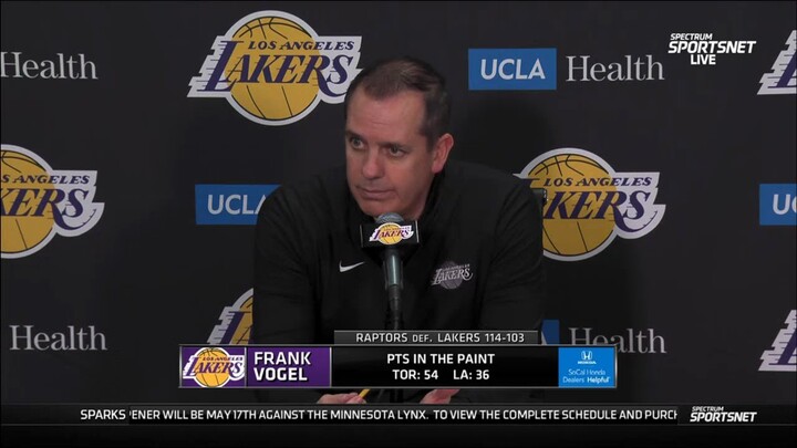 Frank Vogel says LeBron’s minutes are “always a concern” but because of the flow of the game