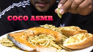 ASMR:Spaghetti Salmon (EATING SOUNDS)|COCO SAMUI ASMR#กินโชว์สปาเกตตี