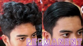 cara meluruskan rambut ikal dan kering | secara permanen