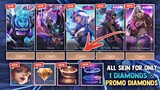 NEW ALL STAR EVENT 2024! GET ALL SKIN FOR ONLY 1 DIAMONDS AND EPIC RECALLS + PROMO DIAMONDS! | MLBB
