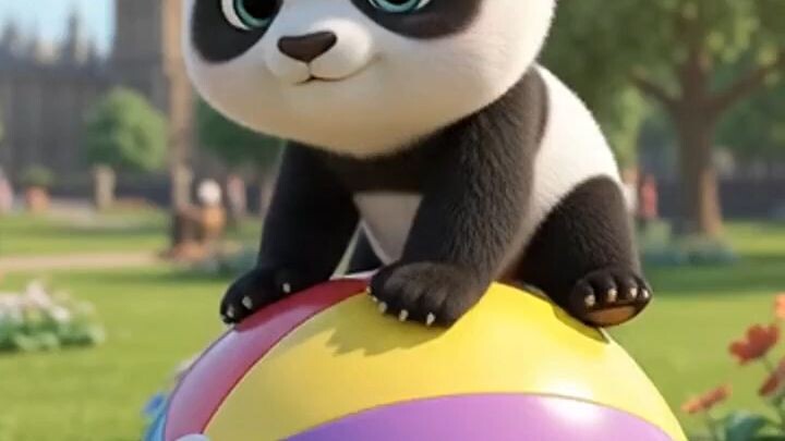 Baby Panda’s Crazy Ball Trick! 😂🐼⚽