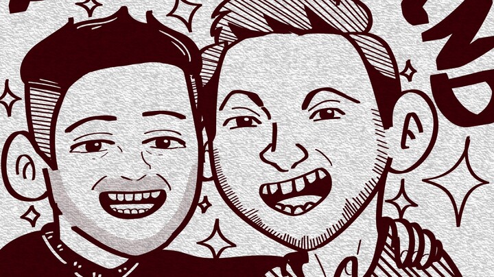 Menggambar Dua Orang Sahabat
