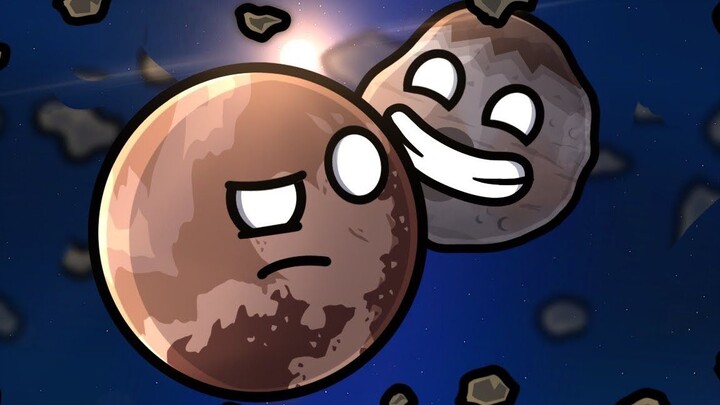 Pluto's giant satellite [celestial body in the solar system]