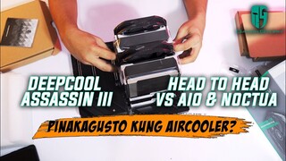 RECOMMENDED Aircooler in the Philippines: DEEPCOOL ASSASSIN III vs U12A & 240MM AIO Performance Test