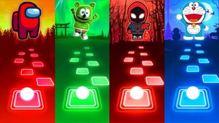 Among Us - Gummy Bear - Spiderman - Doraemon | Tiles Hop EDM Rush