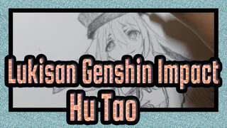 [Lukisan Genshin Impact] Menggambar Hu Tao Dengan Sifat Jelek