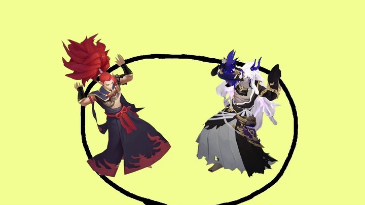 [ Onmyoji MMD][Ibaraki] Two big demons love to dance!