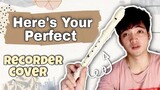 Here's Your Perfect - Jamie Miller | Recorder Flute Cover with Easy Letter Notes and Lyrics