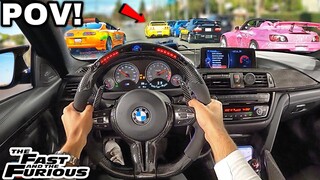 You Drive A Straight Piped BMW M4 F82 To FAST & FURIOUS CAR MEET [LOUD EXHAUST POV]