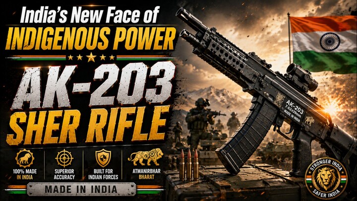 AK-203 SHER Rifle 🇮🇳 | Amethi’s Indigenous Defence Power