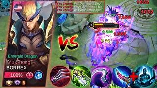 DYRROTH VS YU ZHONG TOP GLOBAL IN RANK!! | NEW BEST ONE SHOT LIFESTEAL BUILD!!