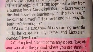 Daily Verse.                  Exodus 3:4-6