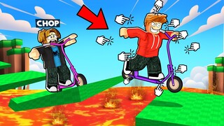 ROBLOX CHOP AND FROSTY RACING SCOOTERS IN WORLD AT HIGH SPEED