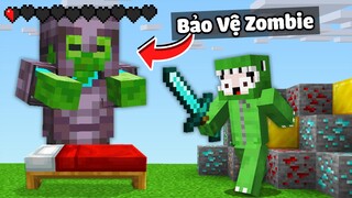Minecraft Bedwars, Bảo Vệ Zombie Khổng Lồ Và Đào Quặng Ngẫu Nhiên Được Đồ Vip Troll Noob Team