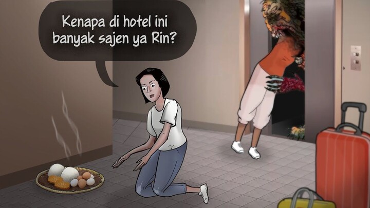 Misteri Hotel bertabur sajen #HORORMISTERI _ Kartun Hantu, Animasi Horror