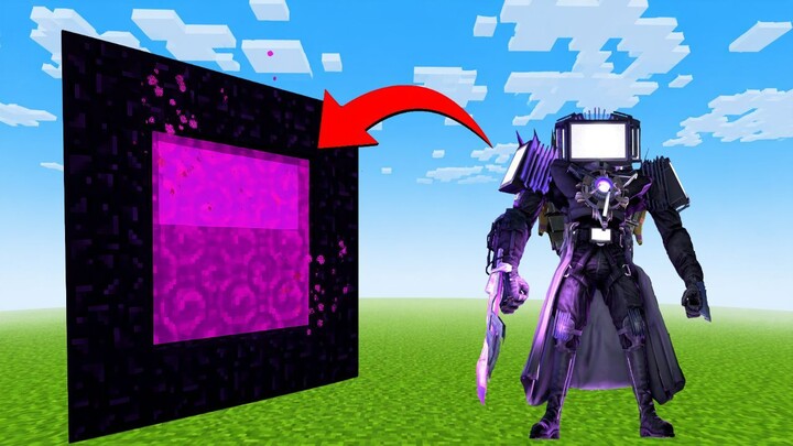 I Opened a SECRET TITAN TV MAN Portal in Minecraft! 😱⚡️ | 我打开了一个神秘的泰坦电视人传送门！😱⚡️