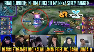 IRRAD BLUNDER? REAKSI STREAMER RRQ KALAH LAWAN FIREFLUX GAGAL JUARA 3 | GAMES OF FUTURE