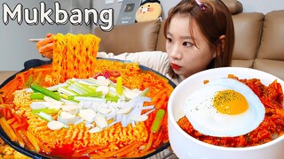 🍜Real무파마+고추참치김치덮밥🍛 리얼해장엔 '찐'무파마 정도는 먹어줘야함😎 라면먹방 덮밥먹방 RAMEN MUKBANG ASMR EATINGSHOW REALSOUND 요리먹방