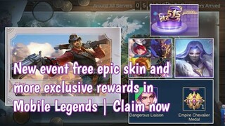 New Event Obtain Free Epic Skin and more awesome rewards await in Mobile Legends