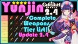 Complete Yunjin Weapons Tier List! | Genshin Impact