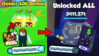 NOOB WITH 10 BILLION DIAMONDS & GOT 4 GOLDEN 404 DEMON TEAM UNLOCKS EVERYTING (Pet Simulator X)