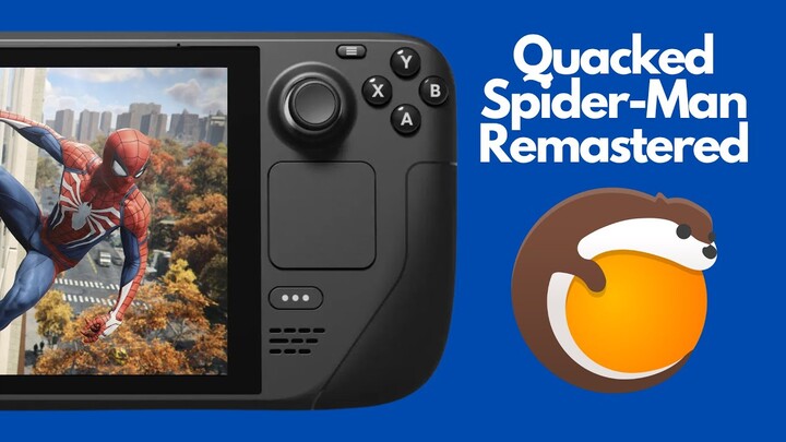 Quacked Spider-Man Remastered on the Steam Deck