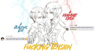 dramatic eren argues with jealous levi and it's chaotic! ft. erwin, mikasa & survey corpse [aot]
