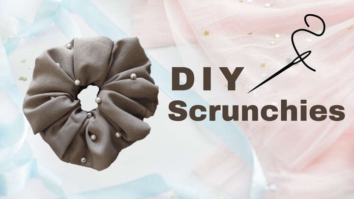 Cara Membuat Ikat rambut tanpa mesin jahit || HOW to Make Scrunchies