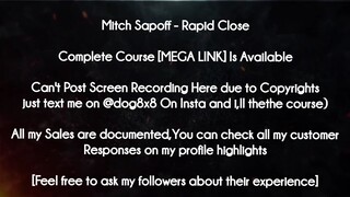 Mitch Sapoff course  - Rapid Close download