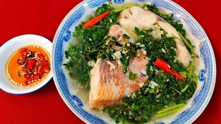 CANH RAU ĐẮNG CÁ ĐIÊU HỒNG món canh ngon dân dã vùng quê miền tây - món ngon dễ làm