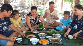 Cá Lòng Tong Kho Khô Khổ Qua Dồn Chả Cá Ăn Ngoài Vườn Ngon Hết Sảy| TKQ & Family T577