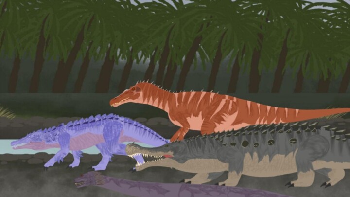 [DC2/self-made model] Four Rogues of the Ark Swamp: Baryonyx, Titan Anaconda, Pig Crocodile, and Sar