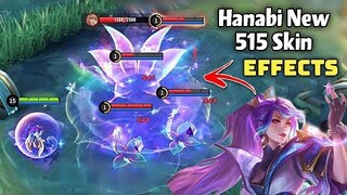 HANABI NEW 515 SKIN EFFECTS!💜MOONLIT NINJA🔮ALLSTAR SKIN MLBB🎵