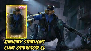 January Starlight Skin || Clint Starlight  Operator CL Skin || Mobile Legends Bang Bang || MLBB