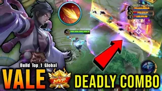 One Shot Combo Kills!! Vale 100% Deadly - Build Top 1 Global Vale ~ MLBB