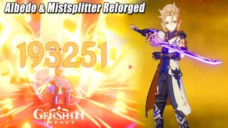 Albedo & Mistsplitter Reforged Main DPS Damage Showcase - Oneshot Childe Boss