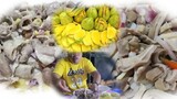 Mukbang Kinilaw na laman loob ng baboy at mangga pilipino food