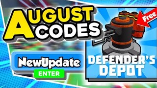 New "Free Coins Update Working Codes 2021 in Roblox Defenders Depot