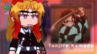 •|Hashiras React to Tanjiro Kamado - Demon Slayer|•gacha club 🇧🇷/🇺🇸