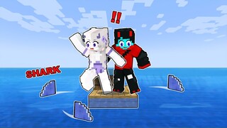 We're STUCK On A RAFT in Minecraft!