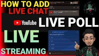 HOW TO ADD LIVE POLL ON LIVE CHAT | YOUTUBE LIVE STREAMING