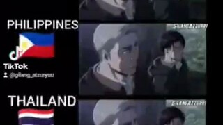 Erwin Attack on titan dub Arab Thailand Philippines English