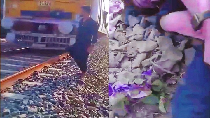 Third Brother Goes All Out on the Tracks to Go Viral—and Gets “Kissed” on the Cheek by a Train... (B