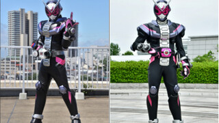 Comparison between the Legendary Knight form and the Original Knight (W-Zi-O)