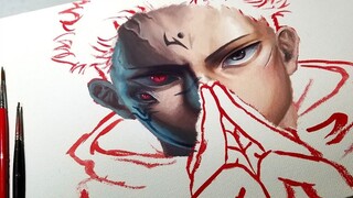 【Life】Realistic portrait drawing of Sukuna, Jujutsu Kaisen【ARI Comics】