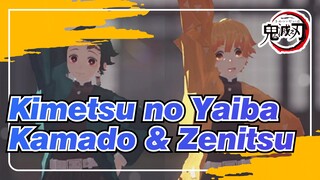 [Kimetsu no Yaiba MMD] Pertunjukan Melihat Bulan Kamado & Zenitsu