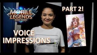 MOBILE LEGENDS VOICEOVER IMPRESSIONS PART 2! | Voiceover Flowers