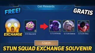515 SOUVENIR EXCHANGED TO SKIN OF SQUAD?! (DON'T MISS) 2021 NEW EVENT | MOBILE LEGENDS BANG BANG