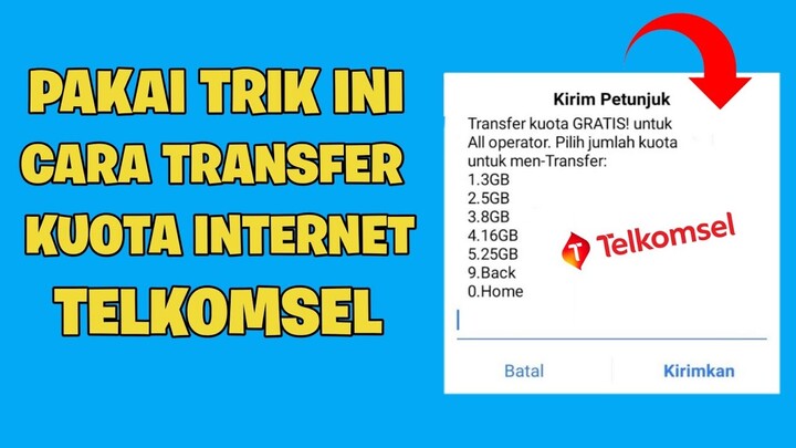 Cara Transfer Kuota Internet Telkomsel Terbaru | Tanpa Biaya