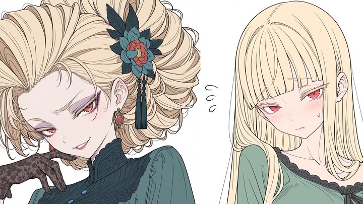 Nyonya setelah makeup ←→ Nyonya sebelum makeup, Nyonya, selera estetikmu ini...